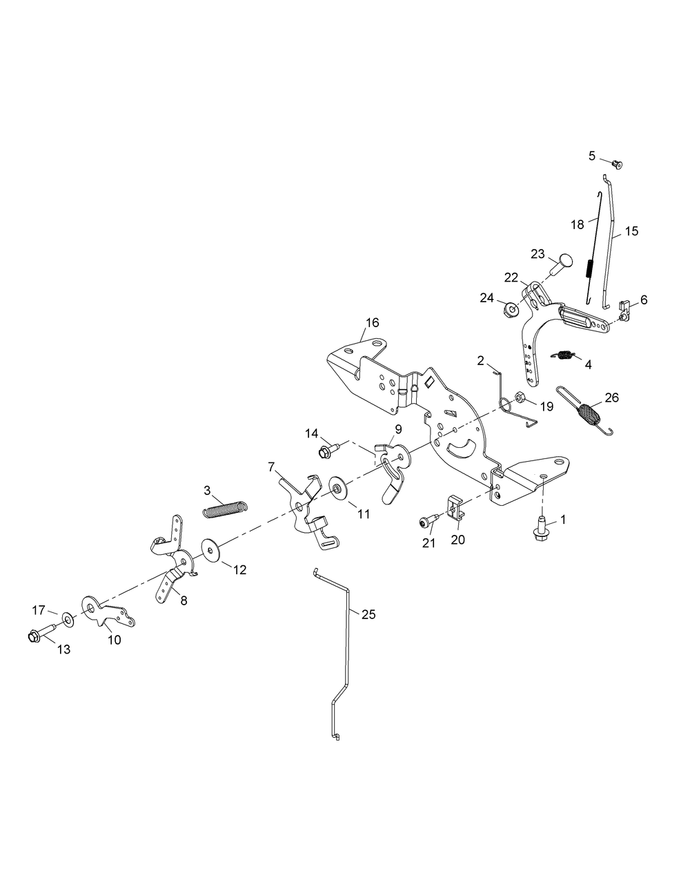 Kohler Kt725-3013 Engine Controls Diagram and Parts List for XT2-LX42KH (13APA1CS010-13WPA1CS010)(2015) Cub Cadet Lawn Tractor